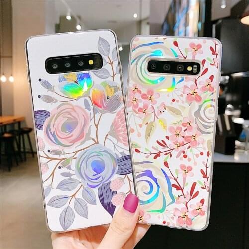 Floral phone case for girls for Samsung A10 M10 A20 A30 A50 A30S A50S A505 A307 A507 A70 S8 S9 S10 Plus S20 Ultra Note 9 10 Plus