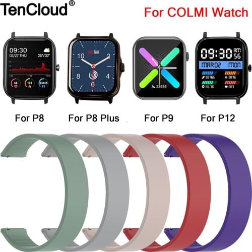 Elastic Band For COLMI P8 Plus Pro SE Wrist Strap For COLMI P12 P10 P9 V31 V23 Pro Land 1 2S Replacement Silicone Watch Bracelet