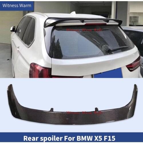 Car body kit Carbon Fiber FRP Rear Trunk Roof Lip Spoiler Boot Wing Cover For BMW F15 X5 2015 2016 2017