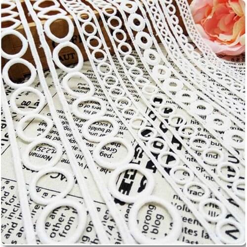 5 yard/lot White Round Hollow Lace Trim Ribbon DIY Sewing Garment Wedding Party Decor Accessory Materials