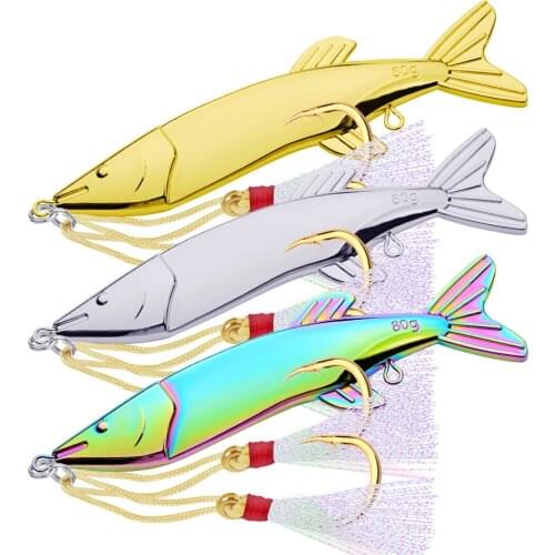 Metal Jig Fishing Lure VIB Hard Bait 122mm 80g Trolling Bass Carp Fishing Spoon Tackle Jigging Lure Deep Sea Saltwater Lures Jig