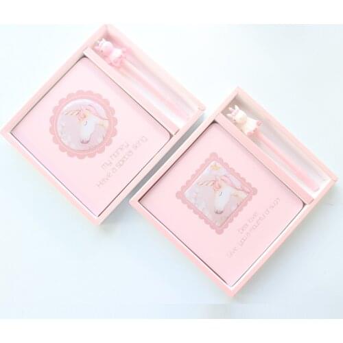 Domikee cute cartoon school student notebooks set stationery for girls,fine candy free sketch book with pen for lover,gift swrap