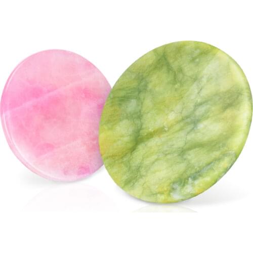 Reusable Green/Pink Round Grafting Eyelash Glue Jade Gasket False Eyelash Extension Glue Adhesive Pallet Pad Stand Holder