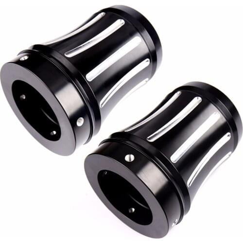Exhaust Muffler Tips Slotted End Caps For Harley Bagger 1986-2016 Touring Road King Street Electra Glide Pipes 4"