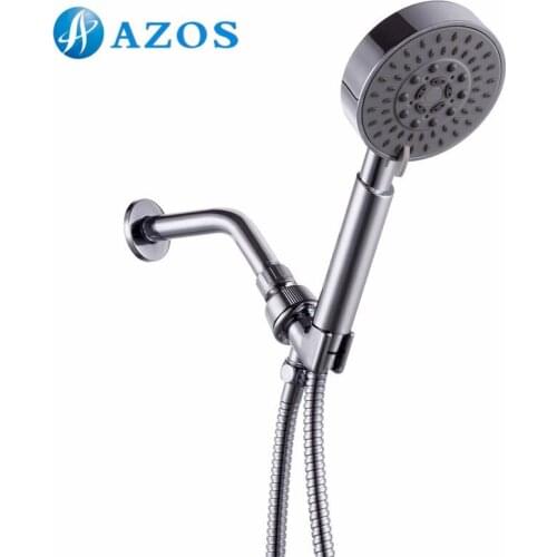Bathroom 5 Mode Handheld Shower Head with Extra Long Hose and Shower Arm Mount Chrome Color LYTZ017
