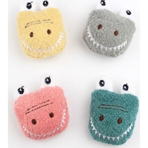 10pcs/lot DIY Handmade cute cartoon dinosaur Padded Patches Appliques For Clothes Sewing Supplies DIY Hair Decoration