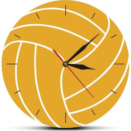 3D Volleyball Print Wall Clock Timepieces Center Forward Decor Silent Wall Watch Sports Shop Wall Art Sign Sportsman Gift Ideal