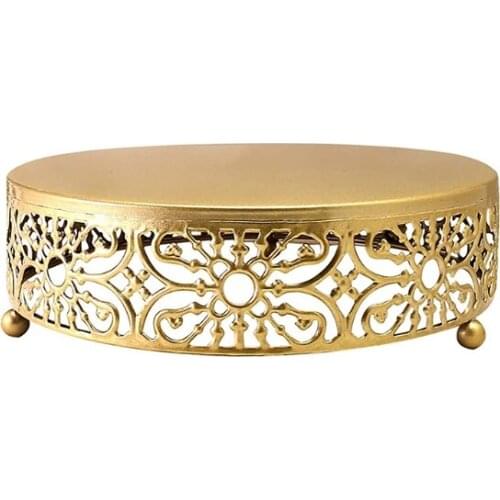 New 8/12 Inch Round Metal Cake Stand Holder Dessert Cheese Cupcake Pastry Display Plate Tray Serving Platter Party Favor