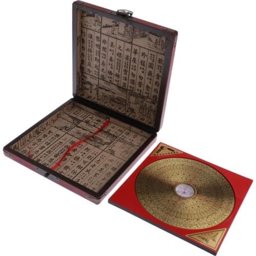 Professional Geomantic Chinese Compass Fengshui Tool Collectables Golden