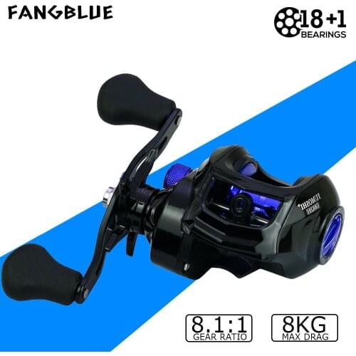 Baitcasting Fishing Reel 18+1BB 8.1:1 High Speed Magnetic Brake Carp Fishing Wheel 8KG Max Drag Fishing Accessories For Trout