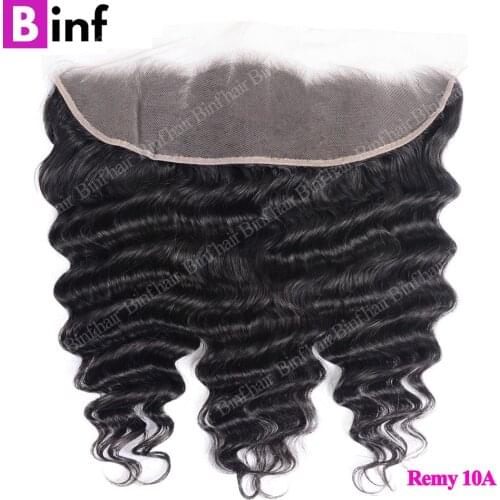 Loose Deep Wave Lace Frontal 13x4 Swiss Lace Frontal Brazilian Remy Human Hair 4x4 Lace Closure Pre-plucked With Baby Hair