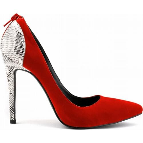 Pointed Toe Sexy Serpentine Heel Party Shoes New Autumn Womens Solid Flock Shallow Concise High Heels Shoes Fashion Women Pumps