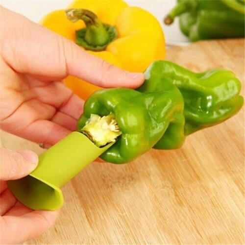 2in1 Pepper Chili Bell Jalapeno Seed Remover Green Pepper Chilli Cutter Slicer Fruit Peeler Kitchen Utensil