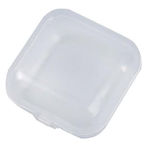 2021 Hot 10 Pieces Portable Flip Jewelry Box Mini Transparent Square Plastic Storage Boxes Pill Box Parts Tool Box Earplug Box