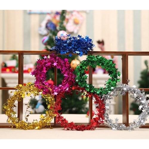 10pcs Five-pointed Star Christmas Art Wreath Rattan Wreath Garland Christmas Decoration Ornaments Party Supplies Home Decor