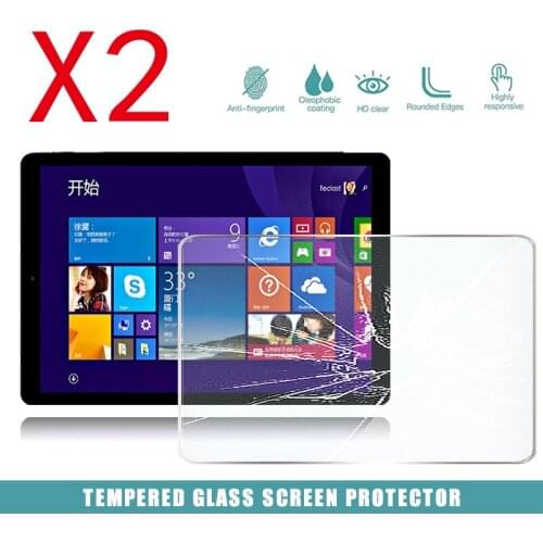 2Pcs Tablet Tempered Glass Screen Protector Cover for Teclast X10HD 3G Full Screen Coverage Explosion-Proof Anti-Scratch Screen