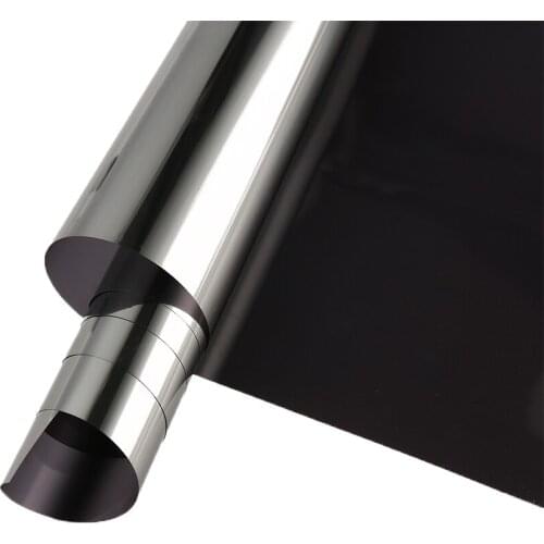 60"x100ft Black-Silver Privacy One Way Mirror Reflective Film Adhesive Heat Control Anti UV Waterproof Window Tint