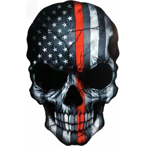 Car Stickers Decor Motorcycle Decals Skull America Flag Decorative Accessories Creative Sunscreen Waterproof PVC,13cm X 8cm