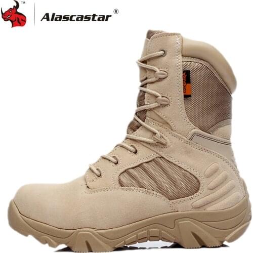 Motorcycle Boots High Ankle Racing Moto Boots Men Military Boots Quality Special Force Tactical Desert Combat Army Work Shoes