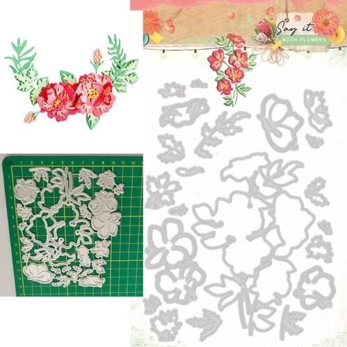 Flowers Combination Cutting Dies DIY Mold Paper Metal Craft Dies for Card Making Cut Dies 2021 Embossing New Molds