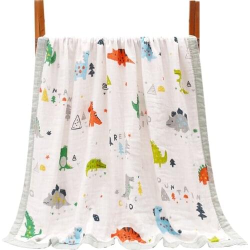 Baby Blanket Bedding Newborn Muslin Cotton Swaddle Wrap Kids 6 Layer Gauze Receiving blanket