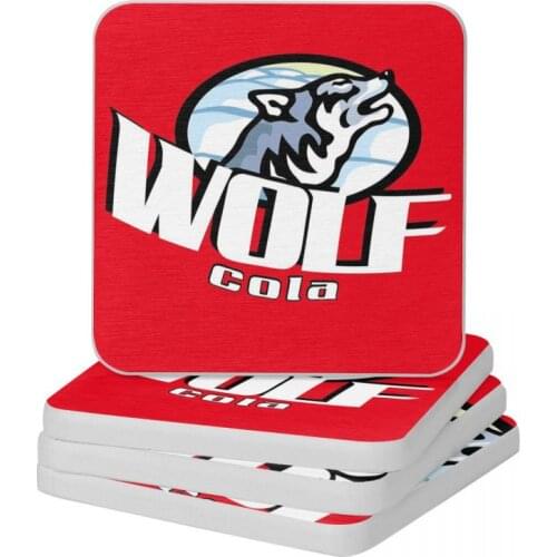 Wolf Cola Diatomaceous Earth Square Round Coaster Non-slip Cup Bonsai Mat Soap Toothbrush Pad Diameter 10cm