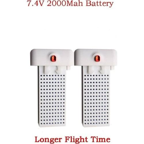 EBOYU(TM) 2PCS RC Quadcopter Battery 7.4V 2000mAh 25C Lithium Battery for Syma X8SW X8SC RC Quadcopter Drone Longer Fly Time