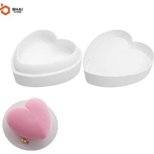Love Shape 3D Mousse Cake Mold Handmade DIY Silicone Mould For Household Birthday Party Kitchen Baking Accessories