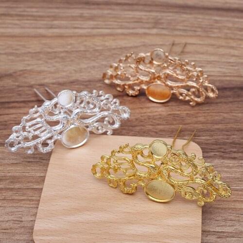 5 Pieces Metal Dragon Hair Stick Hair Forks Bride Hair Accessories Diy Hairpin Jewelry Settings