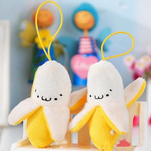 Cute And Soft Plush Toy Dolls Peeled Banana Peel Phone Bag Pendant Ornament Vivid Lovely Fancy Plush Toy Dolls Gift