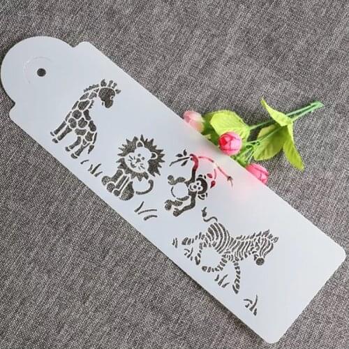 Cute Giraffe Zebra Monkey Lion Cake Airbrush Painting Art DIY Home Decor Scrap Booking Album Crafts Stencil Airbrush Paint