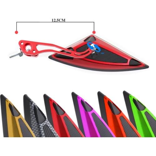 Motorcycle Triangle Rear View Mirrors For Yamaha Honda Kawasaki Universal Clear Lense