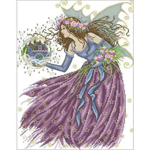 Stardust Fairy patterns counted 11CT 14CT 18CT Cross Stitch Sets DIY Chinese Cross-stitch Kits Embroidery Needlework