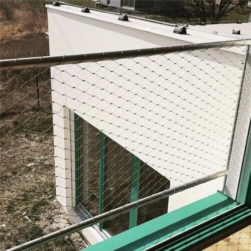 Stainless Steel Ferrule Security Rope Mesh For Balustrade Infill