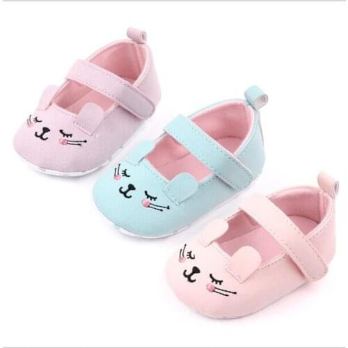 New Autumn Baby Shoes Lovely Infants PU First Walkers Soft Sole Newborn Girls Crib Shoes