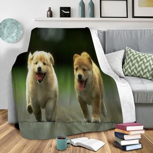 Funny Dog Animal Sherpa Blanket 3D Printed Blanket Kids Fleece Blanket Cute Warm Soft Blanket Drop Shipping 04