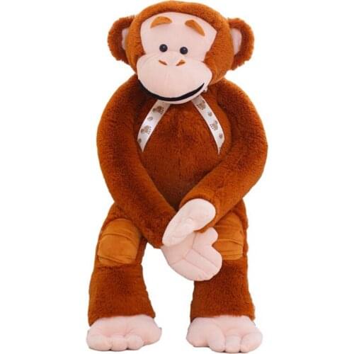 Dorimytrader Jumbo Animal Orangutan Plush Toys Giant Soft Stuffed Cartoon Monkey Doll Anime Pillow 135cm 53inch Kids Gifts