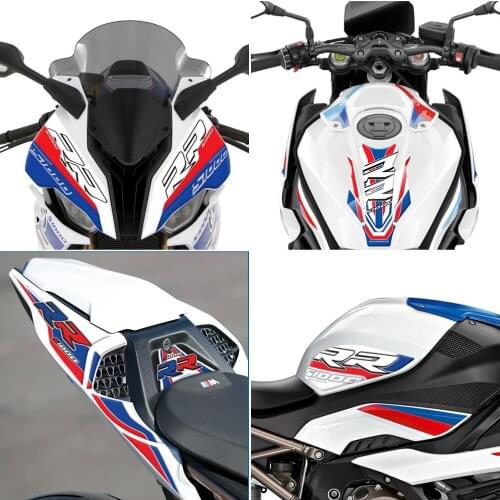 Motorcycle Front Rear Fairing Motor Number Board 3D Gel Protector Tank Knee Section Paint pad For BMW 2019-2021 S1000RR S1000RR