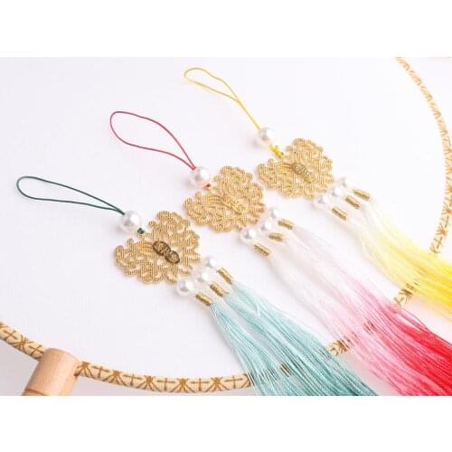 Mix Color Chinese Knot Tassel Lucky Knot Tassels Charms Handmade Chinese Knot Car Decoration Bag Pendant decoration