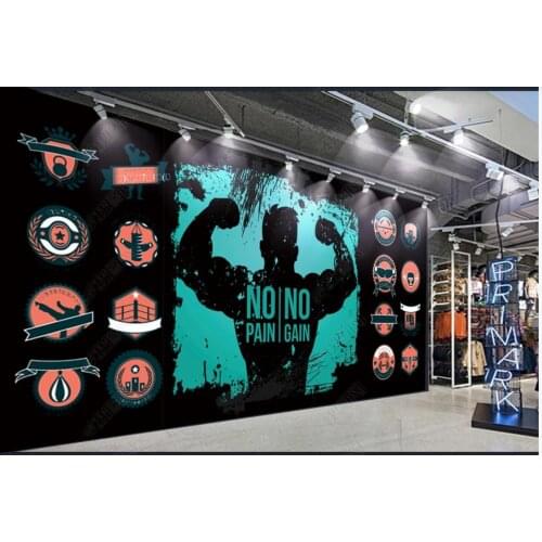 Custom photo wallpaper for walls 3 d murals Modern Gym personality tooling sports background wall papers decoration