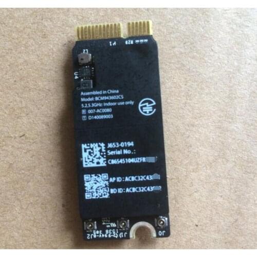 TPFEEL Tested Wifi Airport Bluetooth 4.0 Card for Macbook Pro Retina A1398 WIRELESS WIFI Card BCM943602CS 2013 2014 2015