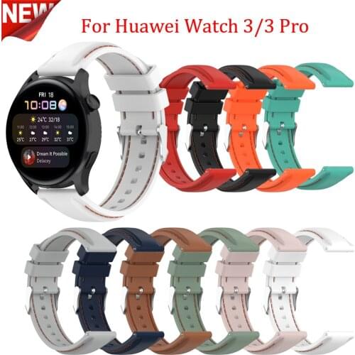 22mm Silicone Band For Huawei Watch 3 /GT2 Pro/GT2 46MM Sport Strap For Samsung Galaxy Watch 3 45MM/Gear S3 Frontier/active 2