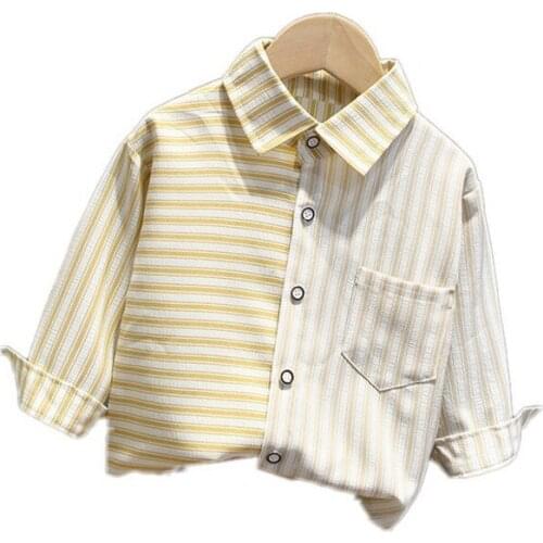 New Spring Autumn Baby Boy Clothes Children Cotton Striped Shirt One Piece Toddler Fashion Casual Costume Infant Kids Tracksuits