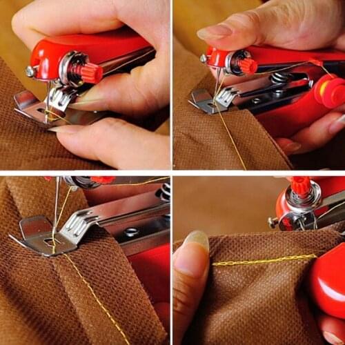1pcs Hot Selling Useful Portable Needlework Cordless Mini Hand-Held Clothes Fabrics Sewing Machine CLH@8
