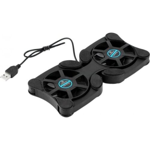 Foldable Mini Octopus Notebook Cooler Pad Quiet Stand Double Fans USB Cooling Fan CPU Cooler For 7-15 Inch Notebook Laptop