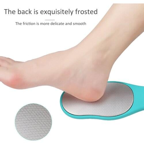 2 in 1 Stainless Steel Dead Skin Scrub Plate Dual Sided Foot File Heel Grater Feet Rasp Callus Remover Pedicure Manicure Tool