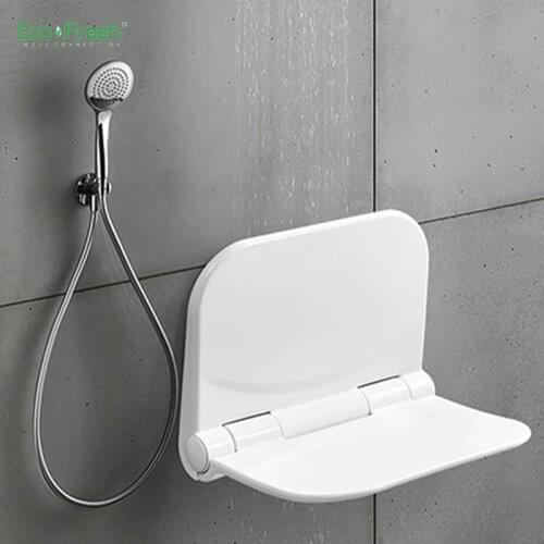 Ecofresh stool for shower Bathroom folding seat Wall stool Bath wall stool Elderly toilet stool Shoe changing stool wall chair