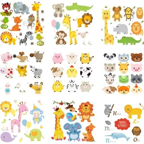Iron-on Transfers for Clothing Ironing Patches Giraffe Stickers Diy Heat Transfer Parch Fusible Textile Vinyl Adhesive Stripe C