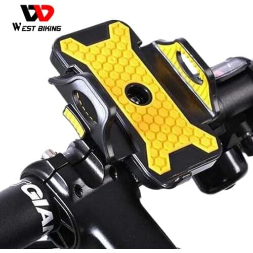 WEST BIKING Bicycle Phone Holder Universal MTB Mount Holder Adjustable Handlebar Bike Phone Stand Cycling Bicycle Phone Holder