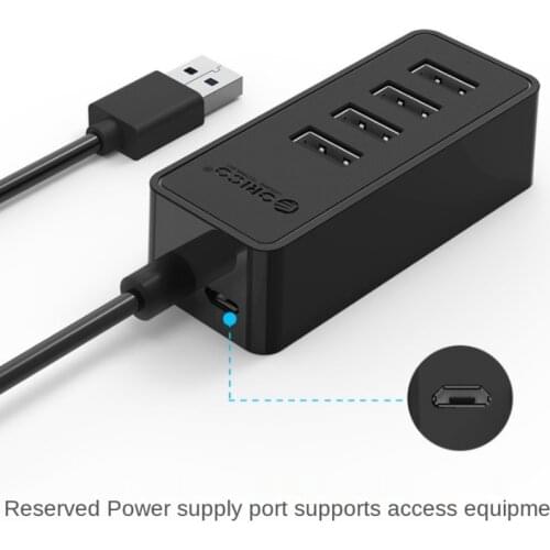 W5P-U3 4 Ports USB 3.0 Desktop Hub Supports OTG Function with 5V Micro USB Power Port